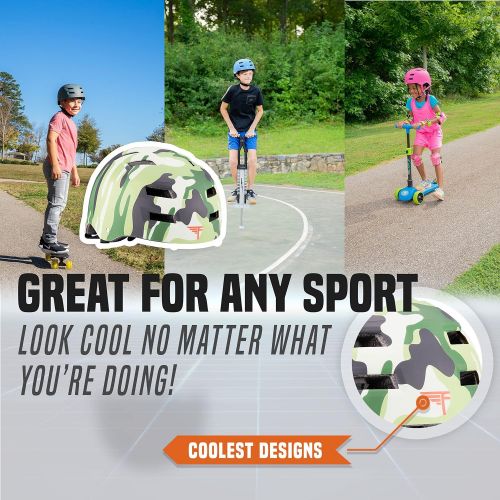  Flybar Skateboard Helmet- Dual Certified CPSC Multi-Sport Impact Protection for Youth and Adults for Bike, Inline and Roller Skating, Skateboarding, BMX, Scooter, and Sports Activi