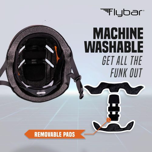  Flybar Skateboard Helmet - Multi-Sport Impact Protection for Youth and Adults for Bike, Inline and Roller Skating, Skateboarding, BMX, Scooter, and Sports Activities