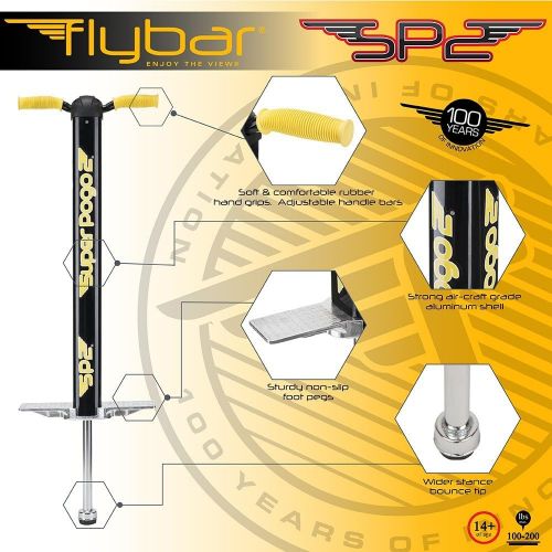  Flybar Super Pogo 2 - Pogo Stick For Kids and Adults 14 & Up Heavy Duty For Weights 90-200 Lbs