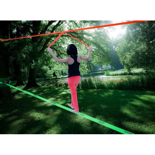  [아마존핫딜][아마존 핫딜] Flybold flybold Slackline Kit with Training Line Tree Protectors Ratchet Protectors Arm Trainer 57 feet Easy Set up Instruction Booklet and Carry Bag Complete Set Outdoor Fun for Family Ad