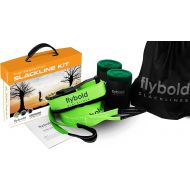 [아마존베스트]Flybold flybold Slackline Kit with Tree Protectors 57 feet Easy Set up Instruction Booklet and Carry Bag Set Outdoor Fun for Family Adults Children Kids