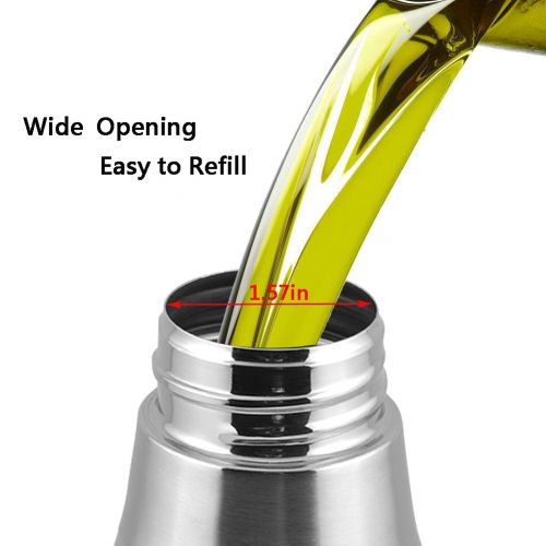  Flyboo Oil Dispenser Olive Oil Bottle Unbreakable Stainless Steel by 35oz (1000ML)