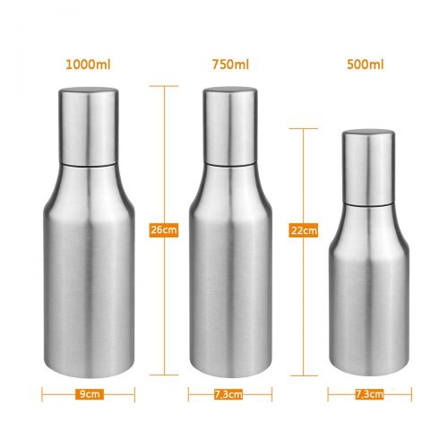  Flyboo Oil Dispenser Olive Oil Bottle Unbreakable Stainless Steel by 35oz (1000ML)