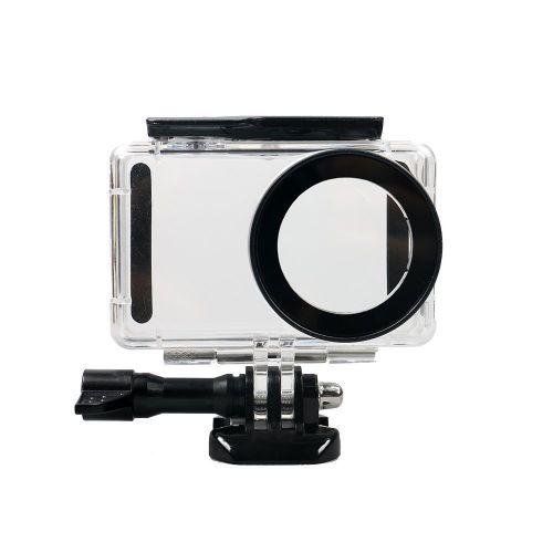  Flycoo fuer Xiaomi Mijia Kamerazubehoer, 5-teiliges Set:Wasserdichtes Gehause + Rahmen + Silikon-Schutzhuelle + Anti-Beschlag-Scheibe + Aufbewahrungsbox fuer Mijia 4K Action-Cam