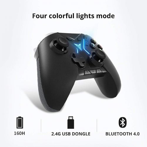  Flydigi Apex Wireless Controller, Competitive Joystick with Full Spectrum RGB Lighting, All-platform Supported for Android Phone, Tablet, TV Box, PC (Black)