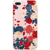 IPhone 7 Plus Case,Flyeri Crystal Summer Color Fashion Flowers Soft silicone TPU Ultra thin Phone case
