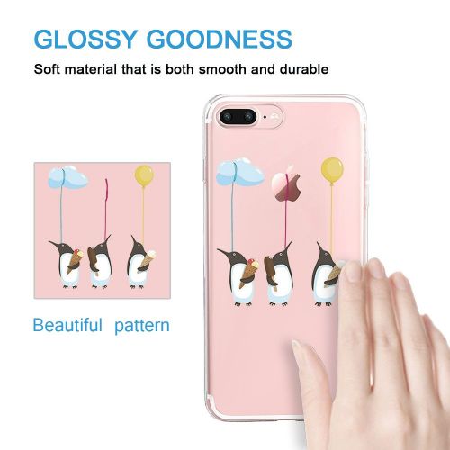  IPhone 7 Plus Case,Flyeri Crystal Summer Color Fashion Flowers Soft silicone TPU Ultra thin Phone case