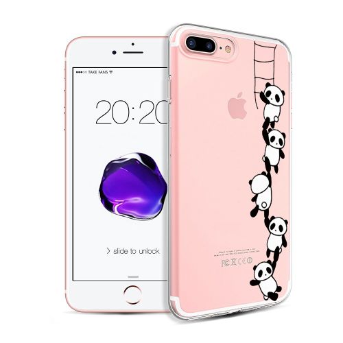  IPhone 7 Plus Case,Flyeri Crystal Summer Color Fashion Flowers Soft silicone TPU Ultra thin Phone case