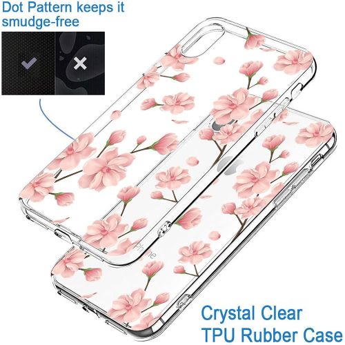  iPhone X Case,Flyeri Crystal Fashion Floral Pattern Transparent Clear Soft silicone TPU Ultra thin Phone cover back cases For apple iPhone X (1)