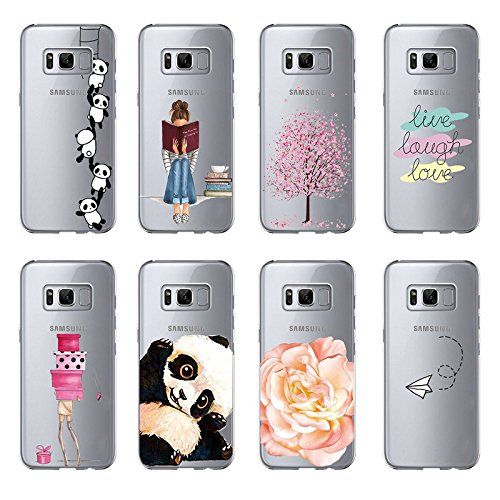  Flyeri Samsung Galaxy S8 Case,Flower Clear Soft TPU Ultra Thin Phone case for S8