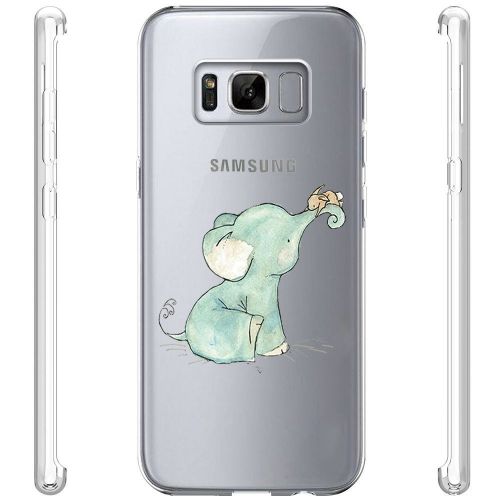  Flyeri Samsung Galaxy S8 Case,Flower Clear Soft TPU Ultra Thin Phone case for S8