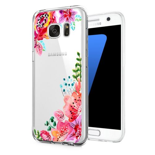  Flyeri Samsung Galaxy S6 Case,Floral Pattern Clear soft TPU Phone case for S6