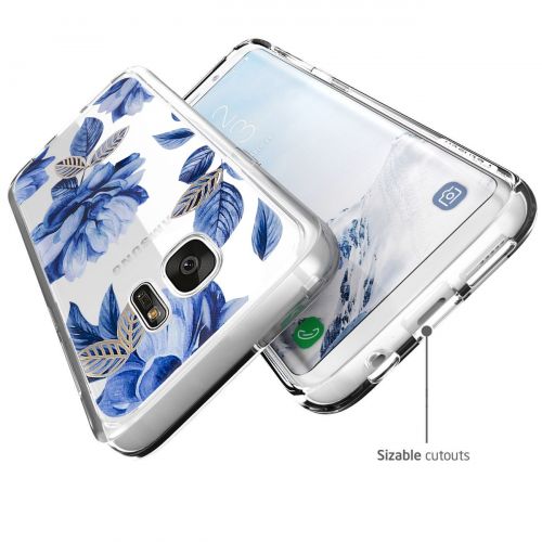  Samsung Galaxy S7 Case,Flyeri Floral Pattern Clear Soft TPU case for S7