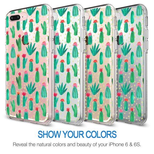  Flyeri iPhone 7 Plus&8 Plus Case,Floral Pattern Clear TPU Case for iPhone 8 Plus