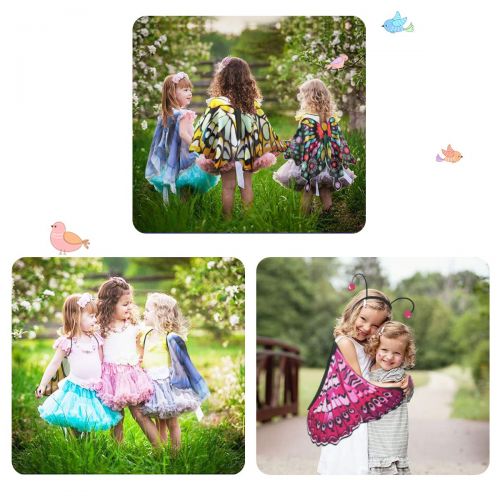  Flying Childhood Butterfly Fairy Wings for Girls Dance Costume Toddler Kids Dreamy Dress up Pretend Play Party Favors