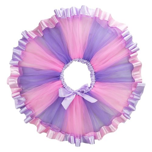  Flying Childhood Tulle Tutu Skirt for Girls with Hair Bow Kids Fairy Layer Princess Costume