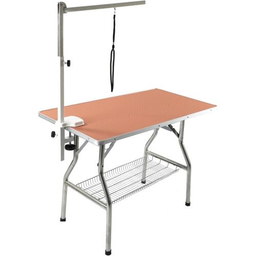  Flying Pig Grooming Flying Pig 32 Small Size Heavy Duty Stainless Steel Frame Foldable Dog Pet Grooming Table (32 x 21)