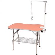 Flying Pig Grooming Flying Pig Heavy Duty Stainless Steel Pet Dog Cat Bone Pattern Rubber Surface Grooming Table with Arm/Noose