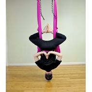 Flying Yoga Deluxe Aerial Yoga Hammock (Yoga Swing for Trx, Aerial Yoga, Antigravity) (Fuscia Fizz)