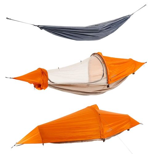  Flying tent flying tent: Unique All-in-ONE Hammock Tent, Bivy Tent, Hammock and Rain Poncho + Fine Mesh Mosquito Net