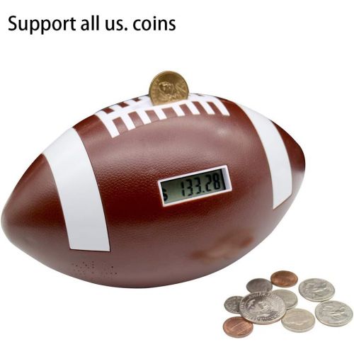  [아마존베스트]Flyingwoods Automatic Counting Football Coin Bank. Great Gift Works with All U.S Coins