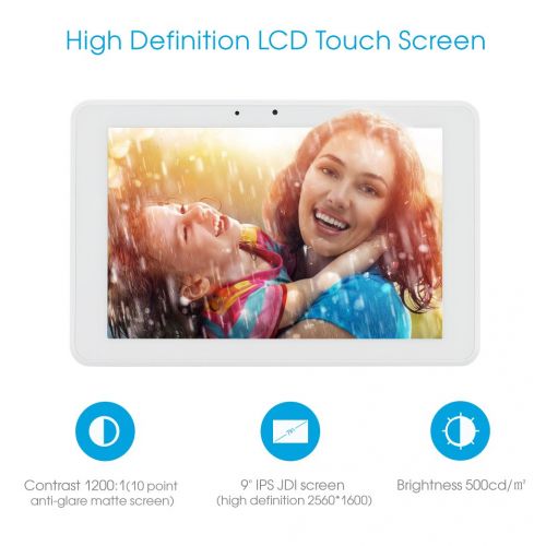  Android Tablet PC LCD Monitors HD Display Monitor-Mini 9 Inch Kids WiFi Touch Screen with Multi-Function Screen with HDMI and AV Input and Output-by Flysight