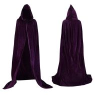 Flywife Womens Velvet Hooded Cloak Halloween Costumes Hooded Party Cape Medieval Cosplay Cape