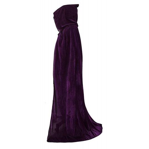  Flywife Womens Velvet Hooded Cloak Halloween Costumes Hooded Party Cape Medieval Cosplay Cape