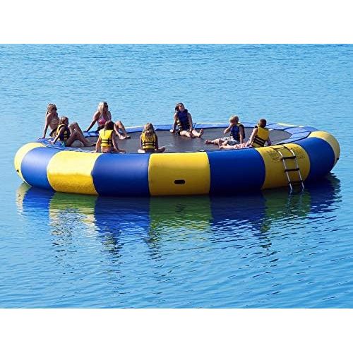  Foammaker Inflatable Water Trampoline Series Splash Padded Water Bouncer Inflatable Bouncer Jump Water Trampoline Bounce Swim Platform for Water Sports