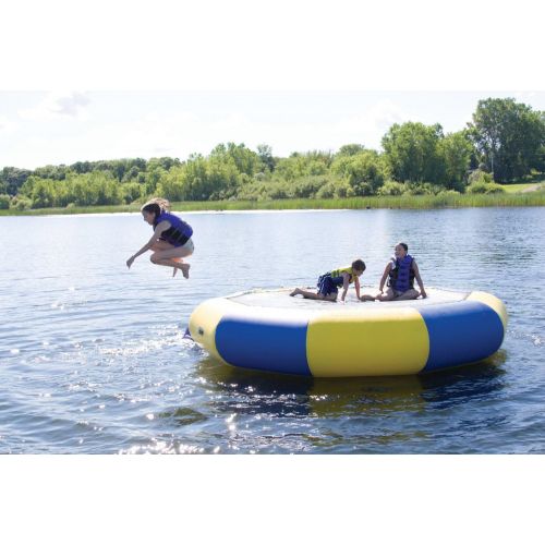  Foammaker Inflatable Water Trampoline Series Splash Padded Water Bouncer Inflatable Bouncer Jump Water Trampoline Bounce Swim Platform for Water Sports