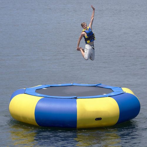  Foammaker Inflatable Water Trampoline Series Splash Padded Water Bouncer Inflatable Bouncer Jump Water Trampoline Bounce Swim Platform for Water Sports