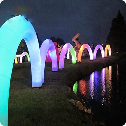 Foammaker Promotional LED Lighting Inflatable Arch Color Change Blow up Lighting Archway for Event Parties Toys (5m Width)