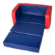 Foamnasium Juvenile Pullout Sofa, Blue/Red