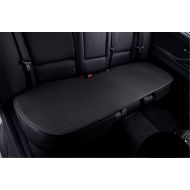 Fochutech 3Pcs Set Car Front Back Seat Cover Pad Mat Cushion Universal Fit Breathable Blanket Nonslip Auto Truck SUV Van Office (Black)