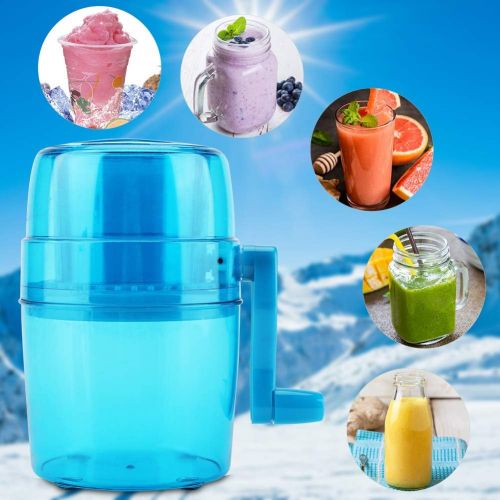  [아마존베스트]Focket Manual Shaved Ice Maker,1.1L Portable Hand Crank Snow Cone Machine Ice Crusher and Shaved Ice Machine Kitchen DIY Ice Cream Grinding Machine for Kids/Adults/Family