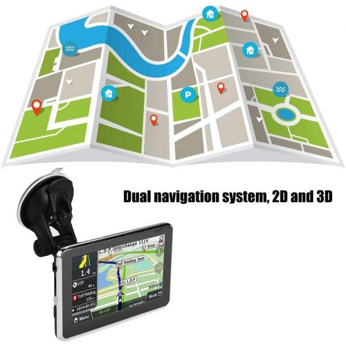  [아마존베스트]Focket GPS Navigation for Car,5 Inch Universal 256MB 8GB Touch Screen Portable Truck Navigator Locator MP3 FM Europe Map 508 Navigation Device Supports 2D 3D Dual navigation/USB 2.0/32G T