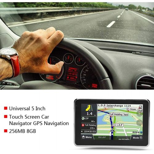  [아마존베스트]Focket GPS Navigation for Car,5 Inch Universal 256MB 8GB Touch Screen Portable Truck Navigator Locator MP3 FM Europe Map 508 Navigation Device Supports 2D 3D Dual navigation/USB 2.0/32G T