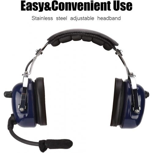  [아마존베스트]-Service-Informationen General Aviation Pilot Headset 3.5 mm Jack Dual Standard GA Male 24DB Noise Cancelling Pilot Aviation Headset with Headset Line