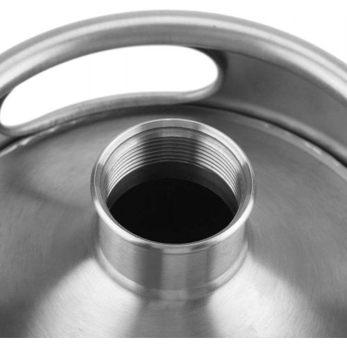  [아마존베스트]Focket Beer barrel made of stainless steel, practical mini beer barrel with two handles and spiral cover. Robust, durable and rustproof. Suitable for outdoor and indoor use (2 litres).