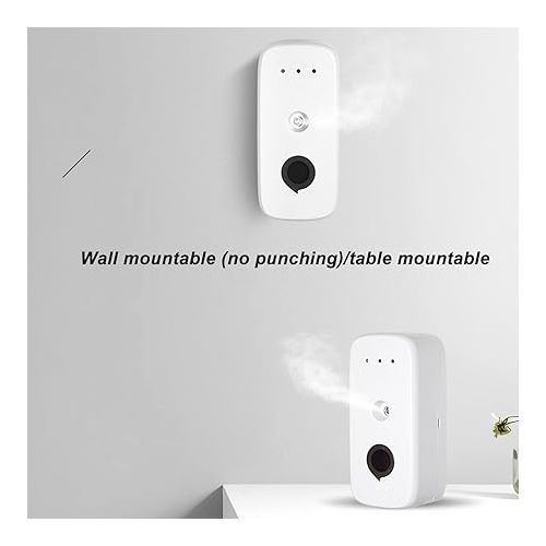  Wall Mounted Essential Oil Diffuser, 150ml Scent Air Machine Automatic Spraying Nano Atomizing Aromatherapy Diffuser Aroma Diffuser for Home Large Room Bathroom