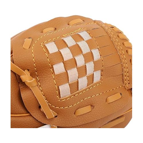  Baseball Glove, PU Leather Sports Baseball Mitts Ergonomic Baseball Fielding Glove, Right Hand Left Hand Gloves Youth Baseball Softball Gloves for Youth Adult Winter