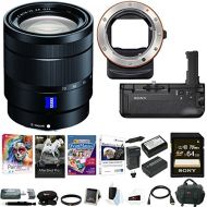 Focus Camera Sony 24-70mm f4 Zoom Lens w VGC2EM Battery Grip & LAEA3 Mount Adapter Bundle