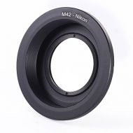 FocusFoto Adapter Ring for M42 Screw Mount Lens to NIK0N F AI Mount Camera with Optical Glass & Caps Nikon D750,D780,D810A,D610,D500,D7500,D7200,D7100,D7000,D5600,D5500,D5300,D5200