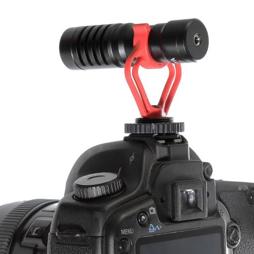  FocusFoto Smartphone Video Rig Camera Cage Mount Holder Stabilizer Handle Grip with BOYA BY-MM1 Shotgun Microphone Mic + 49 LED Light Kit for Mobile Phone iPhone Filmmaking Profess
