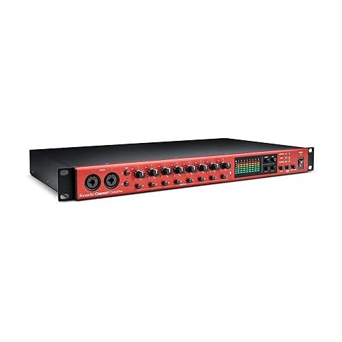  Fo­cus­rite Clar­ett+ Oc­to­Pre Pro­fes­sion­al Qual­ity 8-in/8-out ADAT Mic Preamp for Mu­sic Pro­duc­tion, with High Dy­nam­ic Range, Ul­tra-low Noise, and All-ana­logue Air