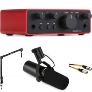 Focusrite Scarlett Solo 4th Gen USB Audio Interface and Shure SM7dB Microphone Podcasting Kit