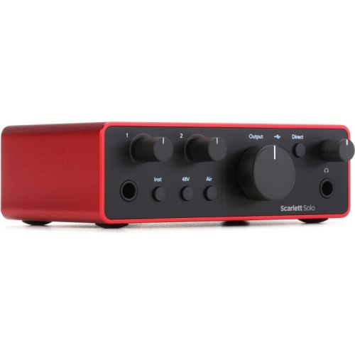  Focusrite Scarlett Solo 4th Gen USB Audio Interface and Shure SM7dB Microphone Podcasting Kit