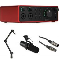 Focusrite Scarlett 4i4 4th Gen USB Audio Interface and Shure SM7dB Podcasting Bundle