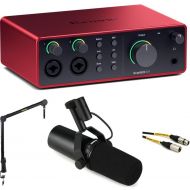 Focusrite Scarlett 4i4 4th Gen USB Audio Interface and Shure SM7dB Podcasting Bundle