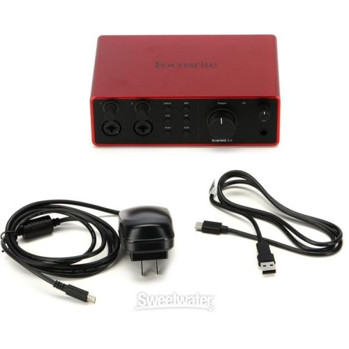  Focusrite Scarlett 4i4 4th Gen USB Audio Interface and Shure SM7dB Podcasting Bundle